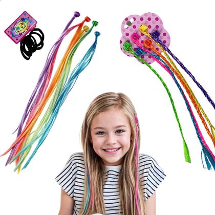 Imagem de Mecha De Cabelo Colorida e Xuxinha Aplique Tic Tac Kit 6 Un