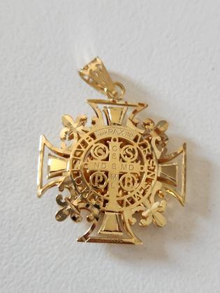 Imagem de Medalha Cruz De São Bento Ouro 18k Amarelo