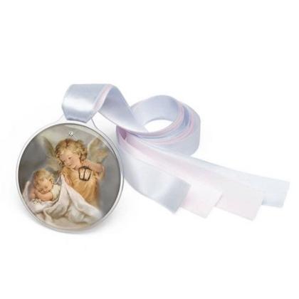 Imagem de Medalha De Berço Anjo da Guarda Com Imagem Resinada