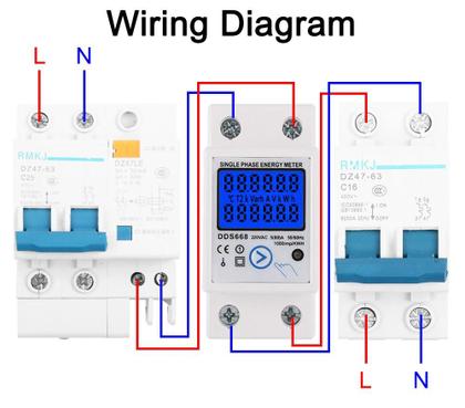 Imagem de Medidor Consumo De Energia Kwh Digital 220v 80a Com Reset