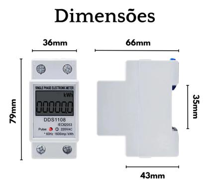 Imagem de Medidor Consumo Energia Monofásico 220v Neoenergia