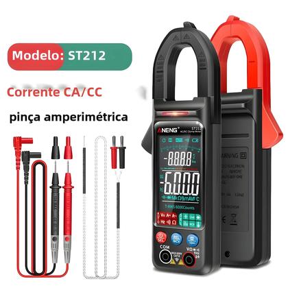 Imagem de Medidor de Braçadeira Digital Aneng ST212 - 6000 Contagens, 400A AC/DC