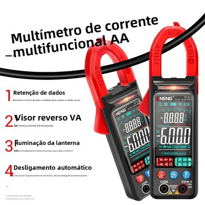Imagem de Medidor de Braçadeira Digital Aneng ST212 - 6000 Contagens, 400A AC/DC