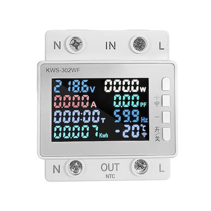 Imagem de Medidor de consumo wifi 8x1 modelo kws-302wf 63a 220v