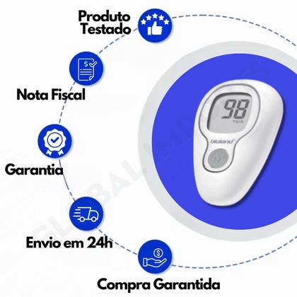 Imagem de Medidor De Glicose Diabetes Aparelho Medir Glicemia Diabetes Digital G-425 Completo - Bioland