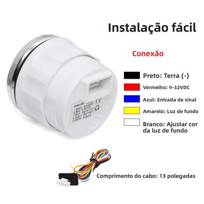 Imagem de Medidor De Nível De Água Com Luz De Fundo De 7 Cores 2 52mm 100-600mm 0-190 Ohm Para Tanque De