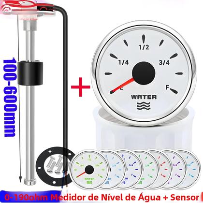 Imagem de Medidor De Nível De Água Com Luz De Fundo De 7 Cores 2 52mm 100-600mm 0-190 Ohm Para Tanque De