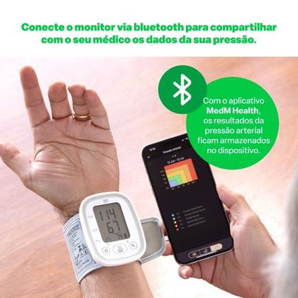 Imagem de Medidor de Pressão Arterial de Pulso Bluetooth Multi Saúde - HC205