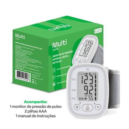 Imagem de Medidor de Pressão Arterial de Pulso Bluetooth Multi Saúde - HC205
