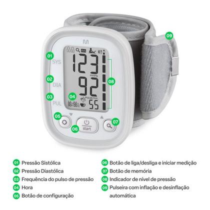 Imagem de Medidor de Pressão Arterial de Pulso Bluetooth Multi Saúde - HC205