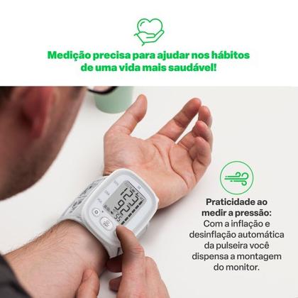 Imagem de Medidor de Pressão Arterial de Pulso Bluetooth Multi Saúde - HC205