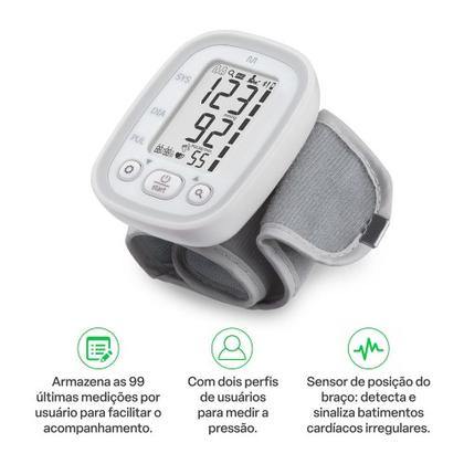 Imagem de Medidor de Pressão Arterial de Pulso Bluetooth Multi Saúde - HC205