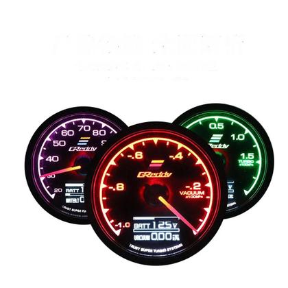 Imagem de Medidor De Pressão De Óleo GReddi Com Display LCD De 7 Cores, Tacômetro RPM De 62mm (2.5 Polegadas)