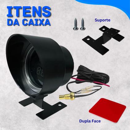 Imagem de Medidor de Temperatura da Água e Tensão de Bateria com Alarme e Display Colorido 2 em 1