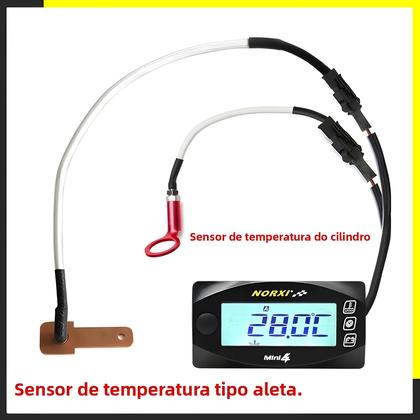 Imagem de Medidor De Temperatura Duplo Para Motocicleta MINI 4, Medidor De Temperatura Do Cilindro, Sensor De