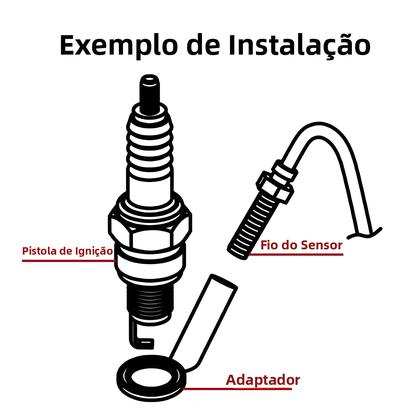 Imagem de Medidor De Temperatura Duplo Para Motocicleta MINI 4, Medidor De Temperatura Do Cilindro, Sensor De
