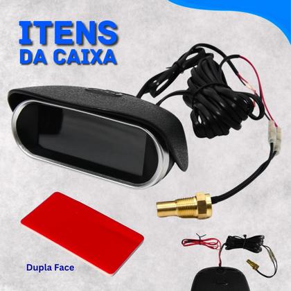 Imagem de Medidor Digital Automotivo 2 em 1 Temperatura da Água e Voltímetro 12V 24V com Display LCD