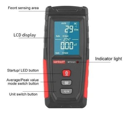 Imagem de Medidor Eletromagnético Poluição Emf Detector De Radiação