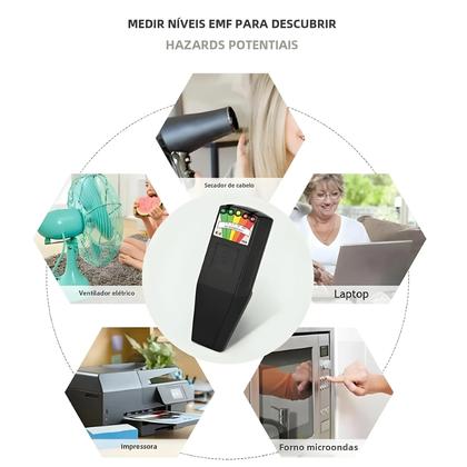 Imagem de Medidor EMF Portátil De 5 LEDs Detector De Campo Magnético Equipamento De Caça a Fantasmas Testador