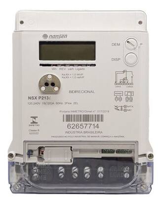 Imagem de Medidor Energia Bifásico Nansen Nsx- Direto C/ Memória Massa