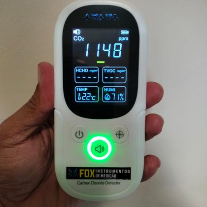 Imagem de Medidor qualidade do ar (co2 hcho tvoc), temperatura e humidade