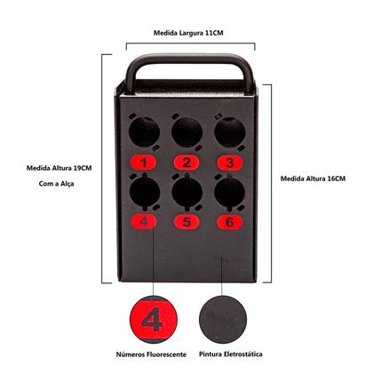 Imagem de Medusa 6 Vias Montada com Conectores Amphenol 2 MT