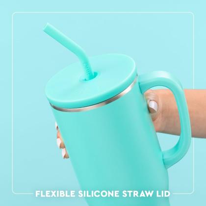 Imagem de Mega caneca Swig Life de 40 onças, copo de Halloween de 40 onças com alça e canudo, copos isolados extra grandes, caneca de viagem compatível com porta-copos (milho doce)