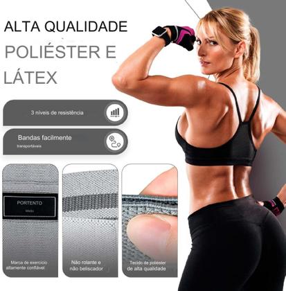 Imagem de MEGA Kit 4 Super Bands com Alças de Mão e Âncora de Porta + 3 Mini Bands Elástico Extensor