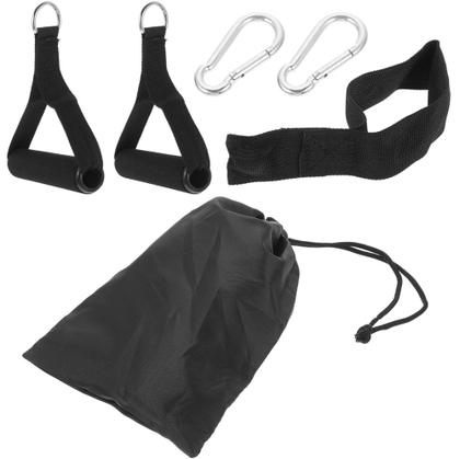 Imagem de MEGA Kit 4 Super Bands com Alças de Mão e Âncora de Porta + 3 Mini Bands Elástico Extensor