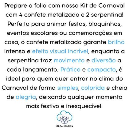Imagem de Mega Kit Carnaval 4 Confetes Metalizados 2 Serpentinas