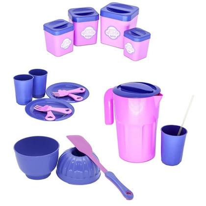 Imagem de Mega Kit Completo Infantil Cozinha Eletro Mercado 131Pç