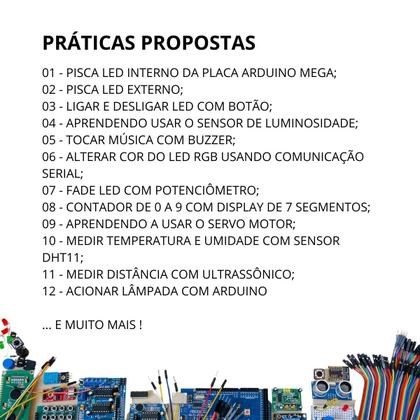 Imagem de Mega Kit Robótica Para Arduino Mega e+ 200 pcs com Tutorial