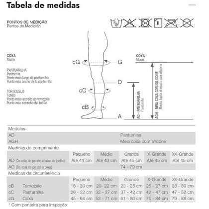 Imagem de Meia 3/4 Antitrombo Venosan AES AD 18MMHG PE Aberto Esteril Branco XXG