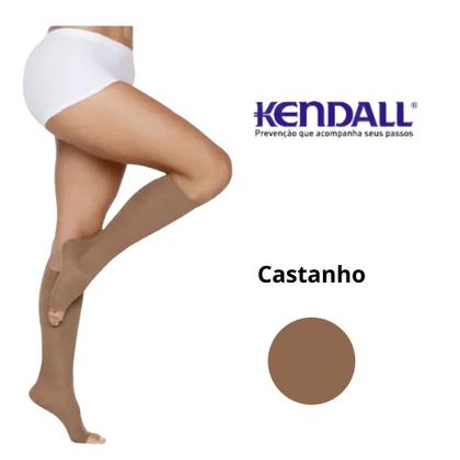 Imagem de Meia 3/4 Feminina Modelo Sem Ponteira Kendall Com Média Compressão