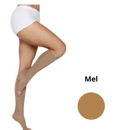 Imagem de Meia 3/4 Feminina Modelo Sem Ponteira Kendall Com Média Compressão