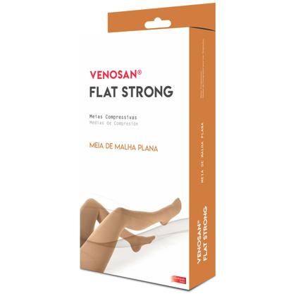 Imagem de Meia 3/4 Flat Strong Venosan - 30-40mmHg - Aberta - Bege - XG - Longa