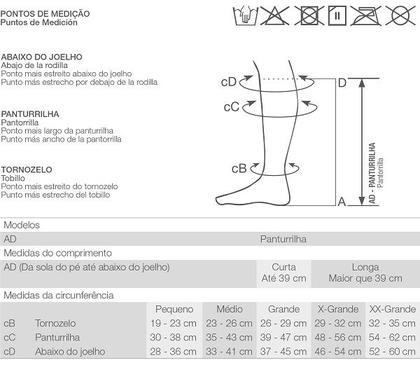 Imagem de Meia 3/4 Média Compressão Venosan Comfortline Cotton 20-30 AD PE Aberto