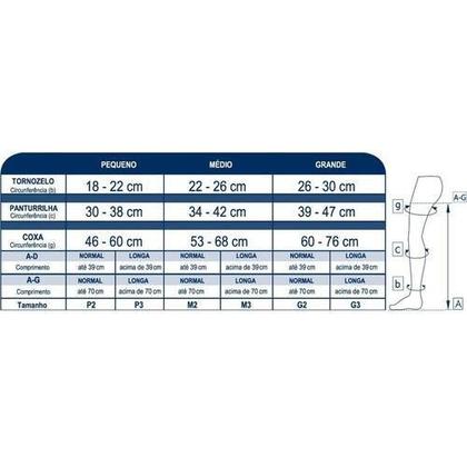 Imagem de Meia 3/4 Sigvaris Basic Alta Compressão 30-40Mmhg G2 Bege