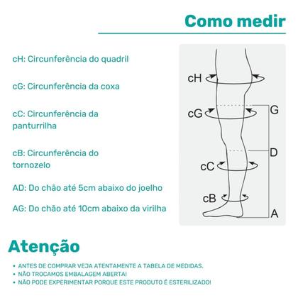 Imagem de Meia 3/4 Venosan Legline 20-30 Pé Aberto Olinda