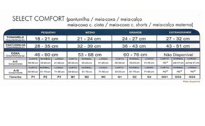 Imagem de Meia 7/8 20-30 Sigvaris Select Comfort Longa Preta