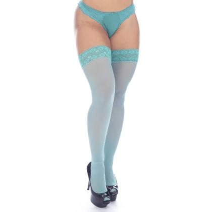 Imagem de Meia 7/8 Lisa com Linda Renda Florida nas Coxas P M G e GG Linda Resistente e Ousada