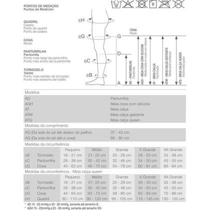 Imagem de Meia 7/8 Meia Coxa Venosan Legline 20-30 Ponteira Aberta