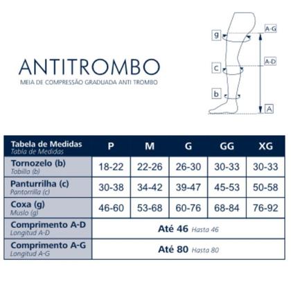 Imagem de Meia 7/8 Sigvaris Antitrombo Compressão 18-23mmHg