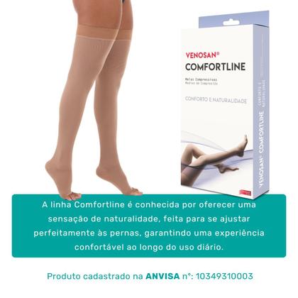 Imagem de Meia 7/8 Venosan Comfortline 20-30 Curta Pé Aberto Bege