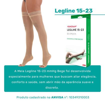 Imagem de Meia 7/8 Venosan Legline 15-23  Pé Aberto