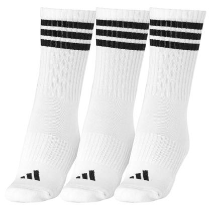 Imagem de Meia Adidas Cano Alto Três Listras Pack Com 3 Pares Branco