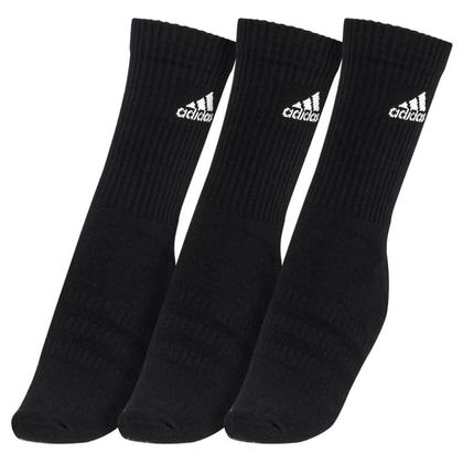 Imagem de Meia Adidas Cushion Cano Alto Pack com 03 Pares 35 ao 37 Preto