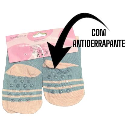 Imagem de Meia Bebe Bichinhos Antiderrapante Quentinha Menina Menino