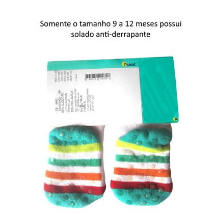 Imagem de Meia Bebê RN Atoalhada Colorida Puket