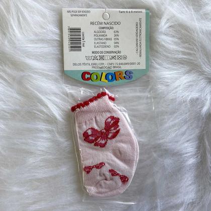 Imagem de Meia Bebê RN várias Estampada Menina em Algodão